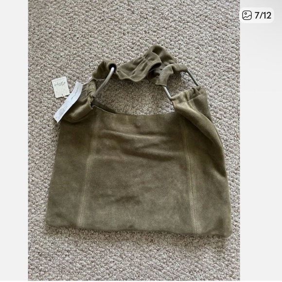 Free People Bobbi Slouch Suede Leather Bag. NWT!!! - Picture 7 of 8